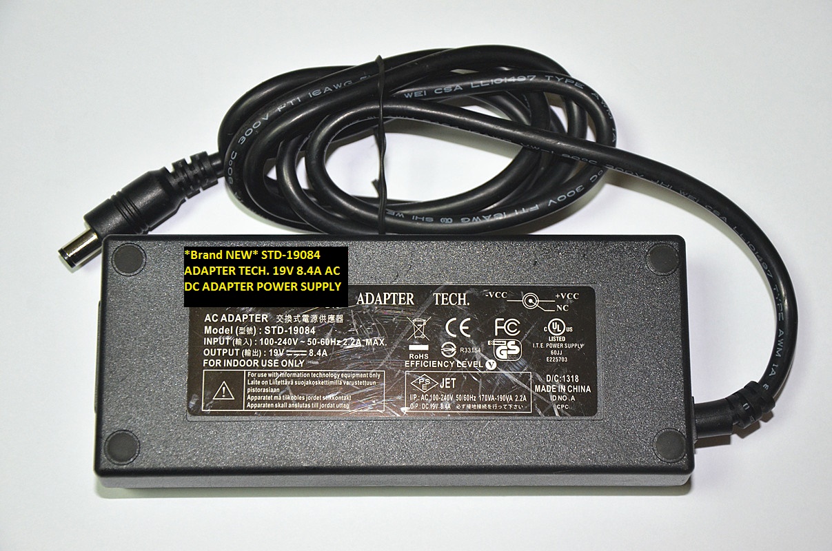 *Brand NEW* STD-19084 ADAPTER TECH. 19V 8.4A AC DC ADAPTER POWER SUPPLY